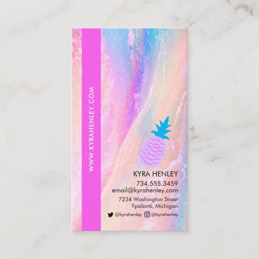Pineappelpasta-holografisch alle serviceactiviteit visitekaartje (Voorkant)