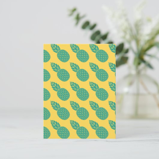 Pineappelpatroon 2 briefkaart (Staand voorkant)