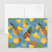 Pineappelpatroon 2 feestdagenkaart (Voorkant / Achterkant)