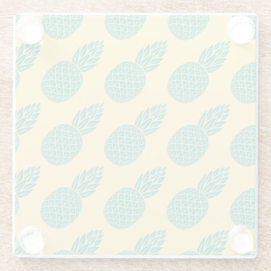 Pineappelpatroon 2 glazen onderzetter (Achterkant)
