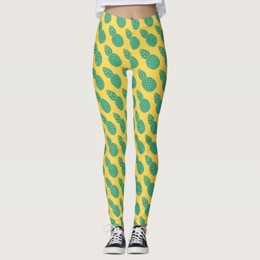 Pineappelpatroon 2 leggings (Voorkant)