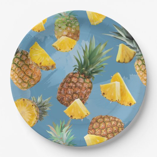 Pineappelpatroon 2 papieren bordje (Voorkant)