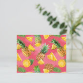 Pineappelpatroon 5 feestdagenkaart (Staand voorkant)
