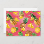 Pineappelpatroon 5 feestdagenkaart (Voorkant / Achterkant)