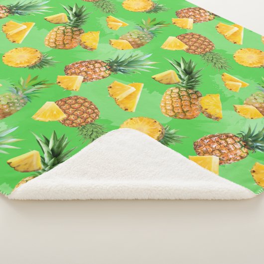 Pineappelpatroon 6 sherpa deken (3/4)