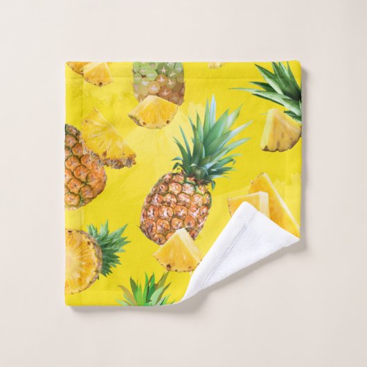 Pineappelpatroon 7 bad handdoek (Wasdoekje)