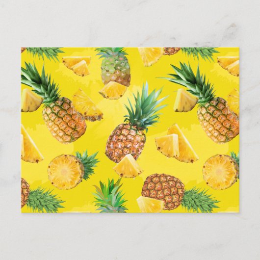 Pineappelpatroon 7 feestdagenkaart (Voorkant)