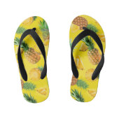 Pineappelpatroon 7 kinder teenslippers (Voetbed)