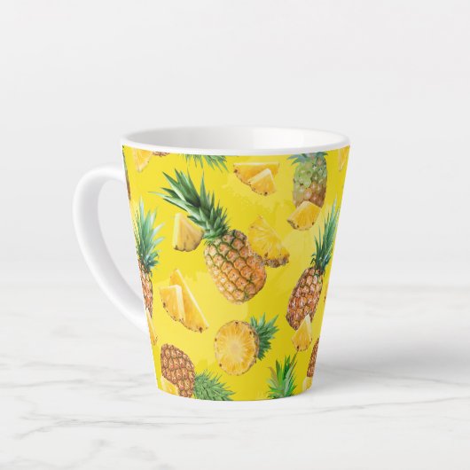 Pineappelpatroon 7 latte mok (Linkerhoek)