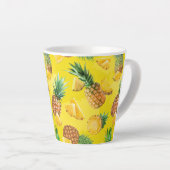 Pineappelpatroon 7 latte mok (Rechterhoek)