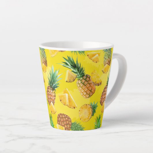 Pineappelpatroon 7 latte mok (Rechterhoek)