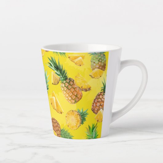 Pineappelpatroon 7 latte mok (Rechts)