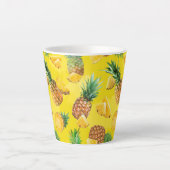 Pineappelpatroon 7 latte mok (Voorkant)