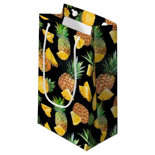 Pineappelpatroon 8 klein cadeauzakje (Voorkant Gekanteld)