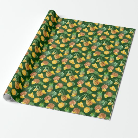 Pineappelpatroon 9 cadeaupapier (Uitgerold)