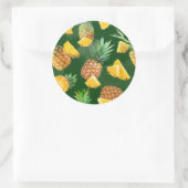 Pineappelpatroon 9 ronde sticker (Tas)