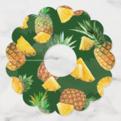 Pineappelpatroon 9 wijnglaslabel (Voorkant)