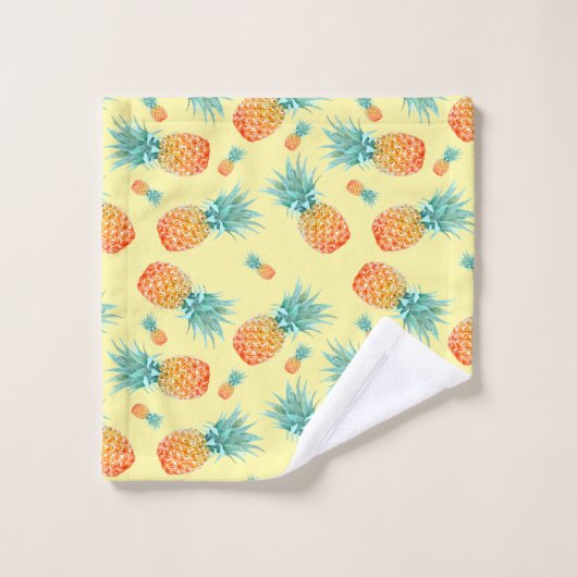 Pineappelpatroon Bad Handdoek (Wasdoekje)