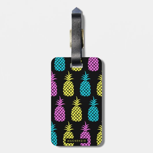 Pineappelpatroon Bagagelabel (Achterkant verticaal)