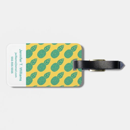 Pineappelpatroon Bagagelabel (Achterkant horizontaal)