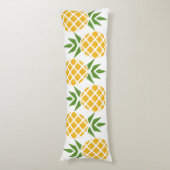 Pineappelpatroon | Bewerkbare achtergrondkleur Lichaamskussen (Voorkant Verticaal)