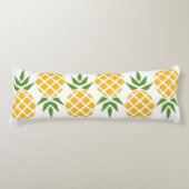 Pineappelpatroon | Bewerkbare achtergrondkleur Lichaamskussen (Voorkant)