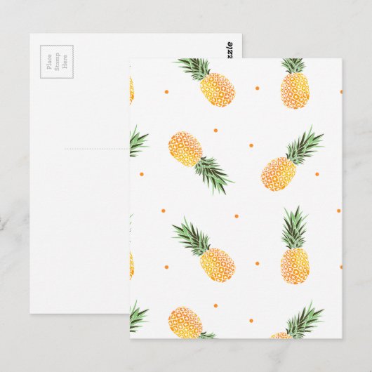 Pineappelpatroon Briefkaart (Voorkant / Achterkant)