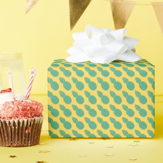Pineappelpatroon Cadeaupapier (Verjaardagsfeest)