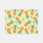 Pineappelpatroon Fleece Deken (Voorkant (Horizontaal))