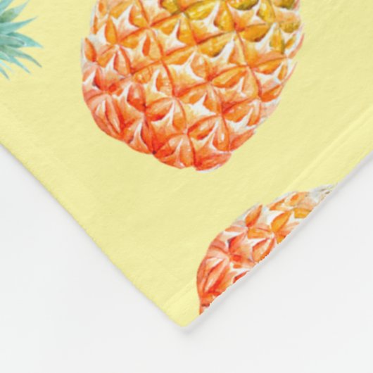 Pineappelpatroon Fleece Deken (Hoek)