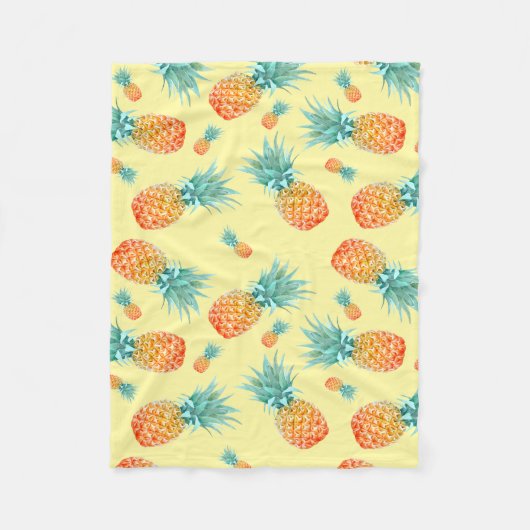 Pineappelpatroon Fleece Deken (Voorkant)