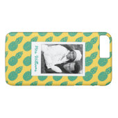 Pineappelpatroon | Foto en naam toevoegen Case-Mate iPhone Case (Achterkant (Horizontaal))