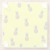 Pineappelpatroon Glazen Onderzetter (Achterkant)