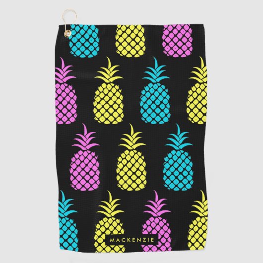 Pineappelpatroon Golfhanddoek (Voorkant)