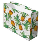 Pineappelpatroon Groot Cadeauzakje (Voorkant Gekanteld)