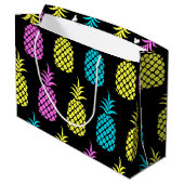 Pineappelpatroon Groot Cadeauzakje (Achterkant Gekanteld)