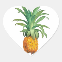 Pineappelpatroon Hart Sticker
