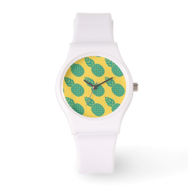 Pineappelpatroon Horloge (Voorkant)