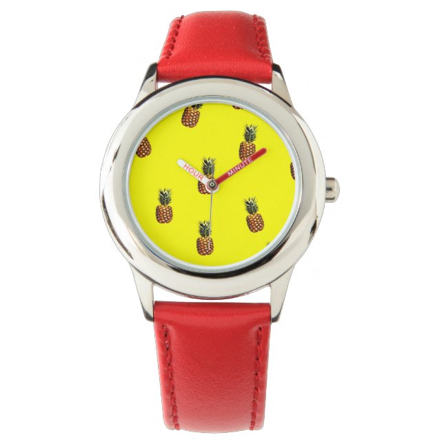 Pineappelpatroon Horloge (Voorkant)