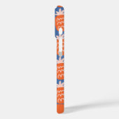 Pineappelpatroon in Oranje blauw, aangepast Case-Mate iPhone Case (Achterkant / Links)