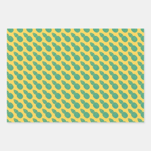 Pineappelpatroon Inpakpapier Vel (Voorkant 3)
