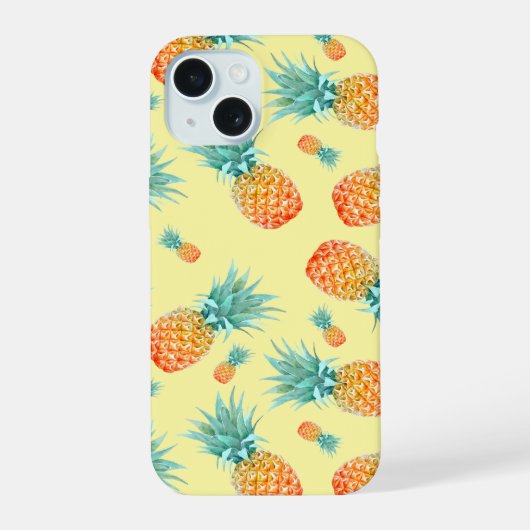 Pineappelpatroon iPhone 15 Case (Achterkant)