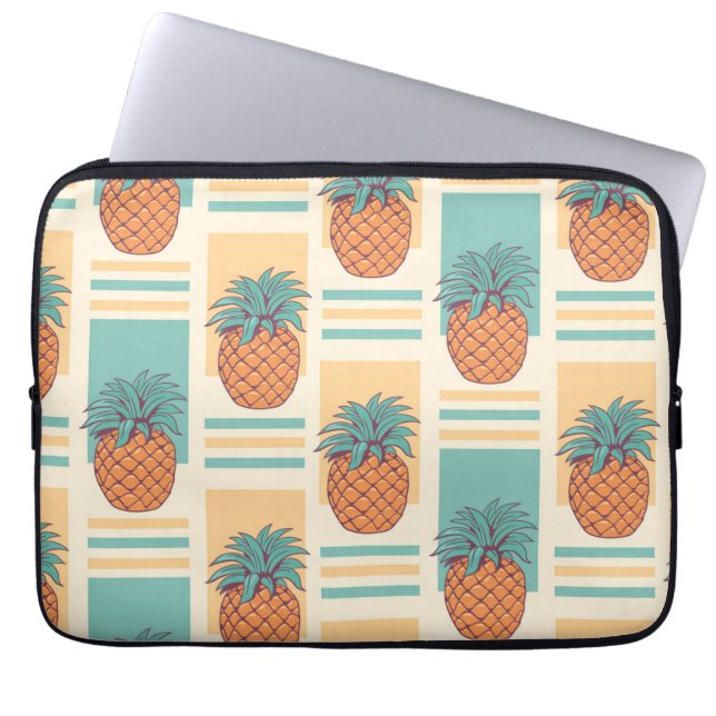 Pineappelpatroon Laptop Sleeve (Voorkant)