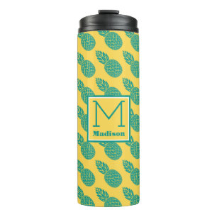 Pineappelpatroon   Monogram Thermosbeker