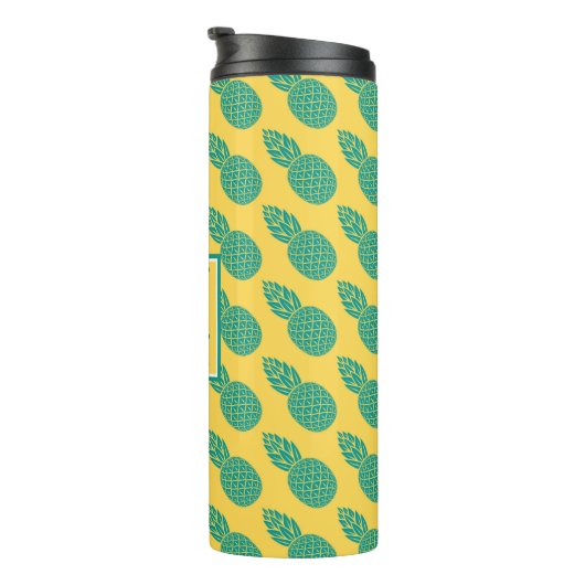Pineappelpatroon | Monogram Thermosbeker (Geroteerd rechts)
