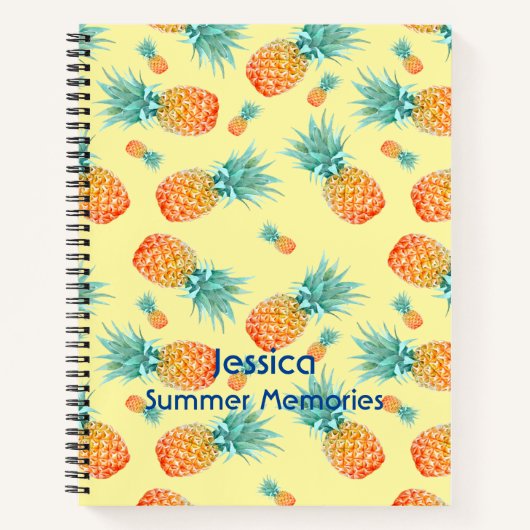 Pineappelpatroon Notitieboek (Voorkant)