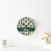 Pineappelpatroon op wit ronde klok (Huis)