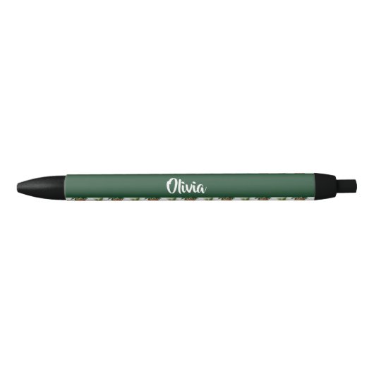 Pineappelpatroon op wit zwarte inkt pen (Voorkant)