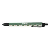 Pineappelpatroon op wit zwarte inkt pen (Bodem)