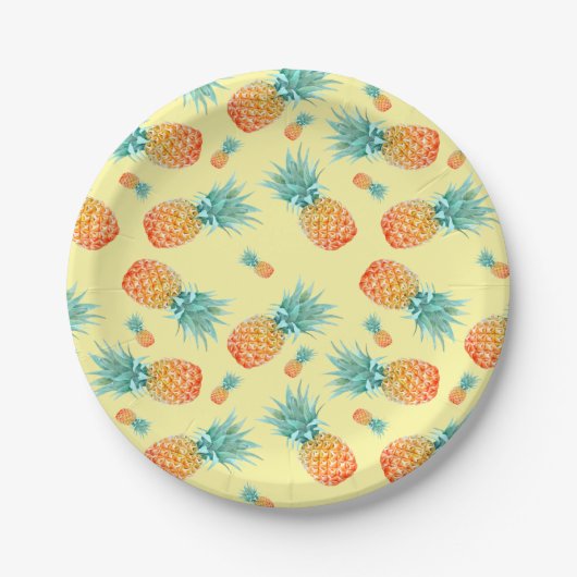 Pineappelpatroon Papieren Bordje (Voorkant)